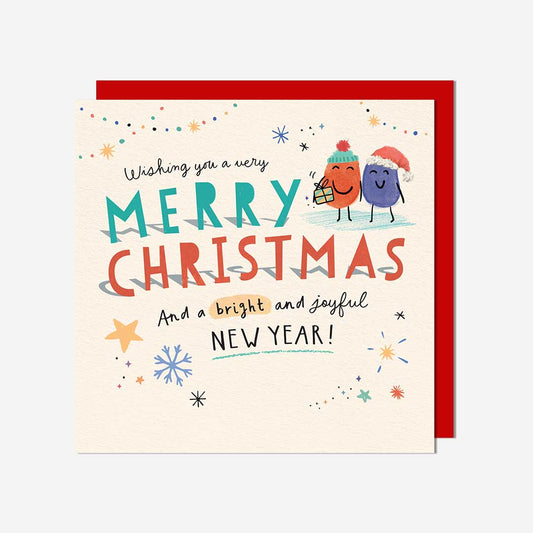 Very Merry Christmas thumbprint people General Card