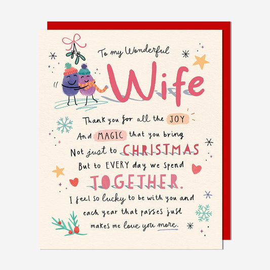 Wonderful Wife Christmas Wife Card