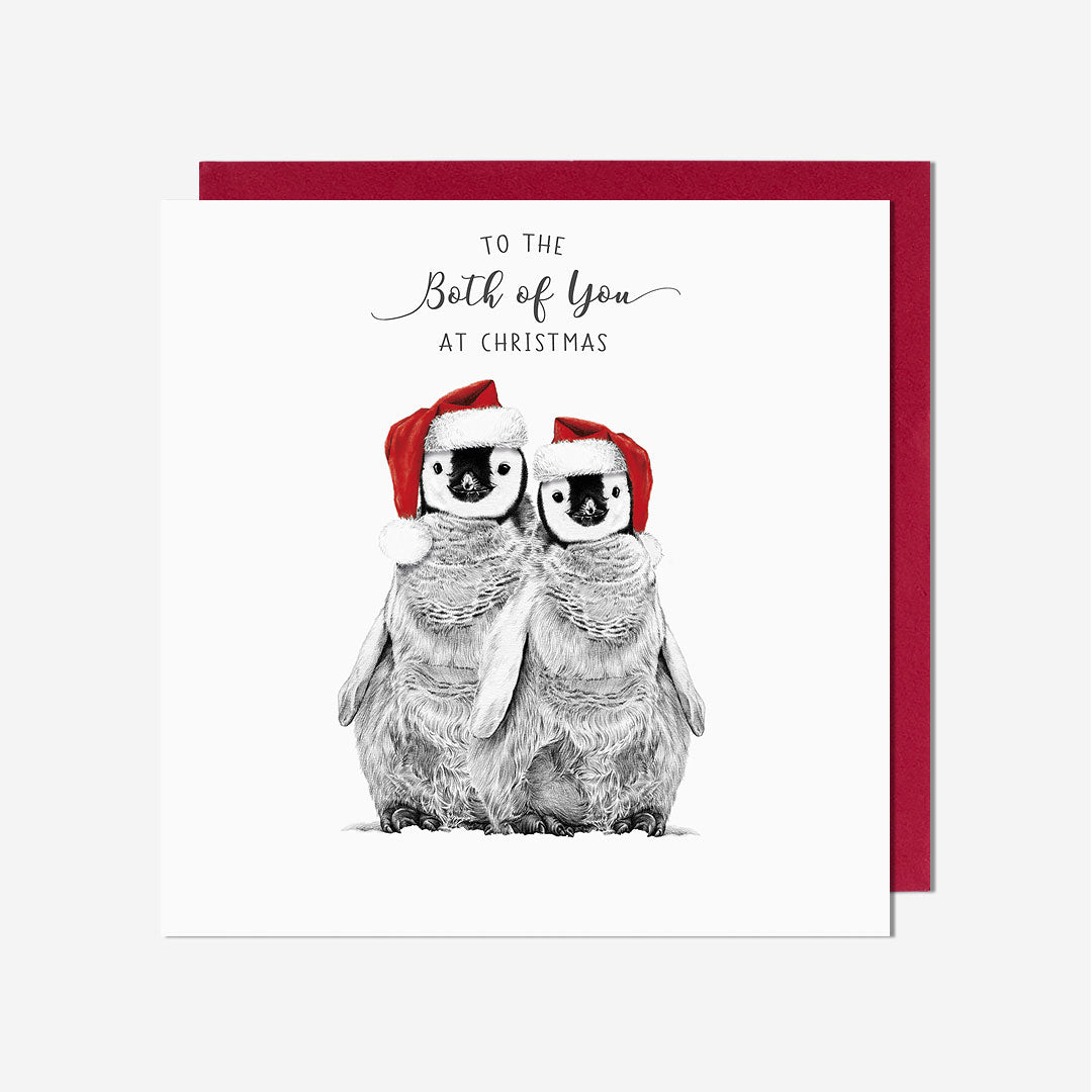 Both Of You Penguins Christmas Card