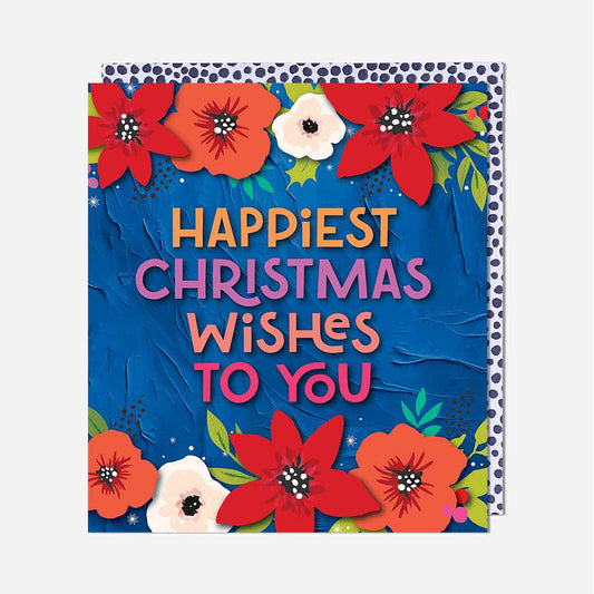 Christmas Wishes Floral Card