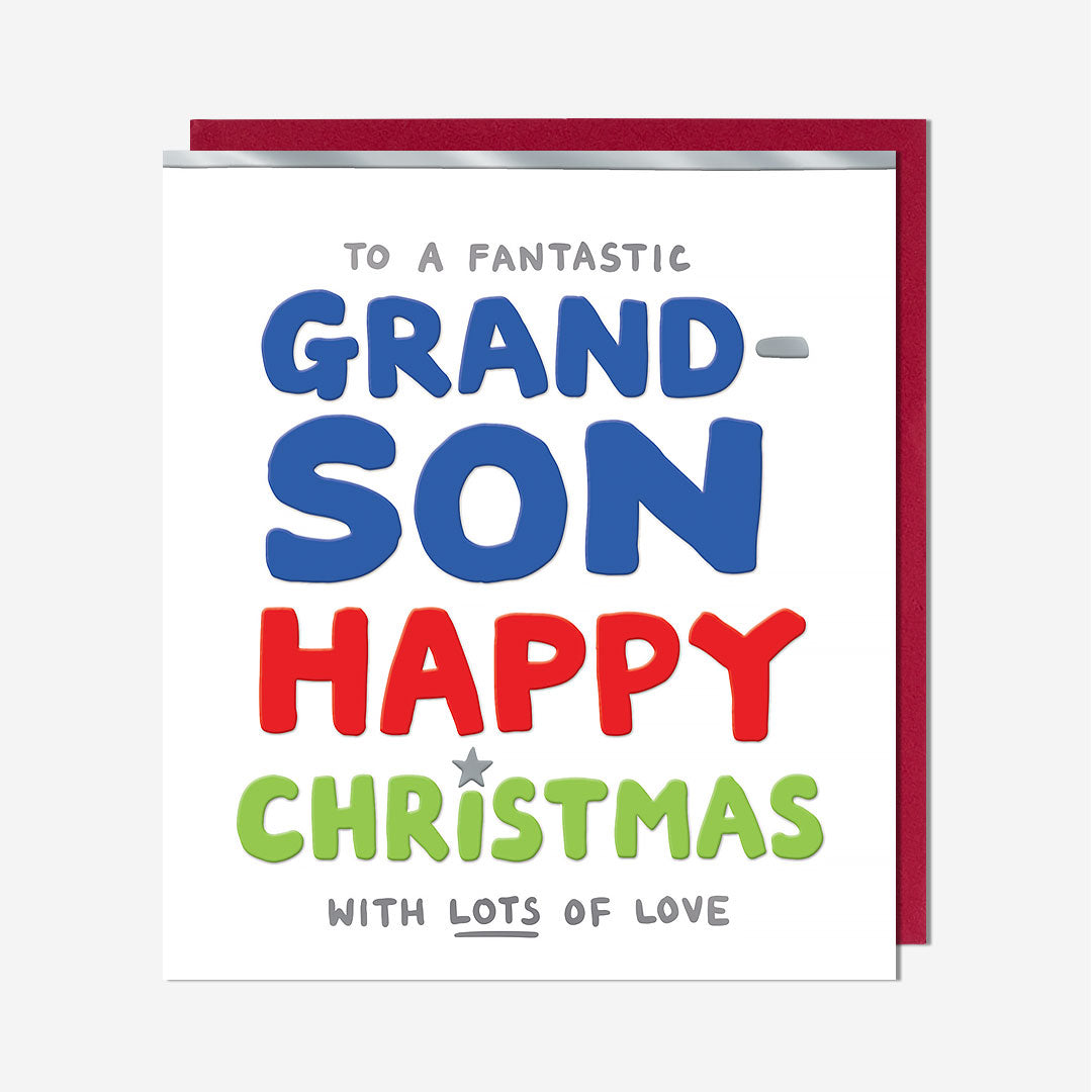 Fantastic Grandson Happy Christmas Card