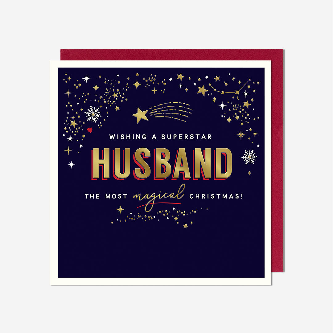 Superstar Husband Christmas Card