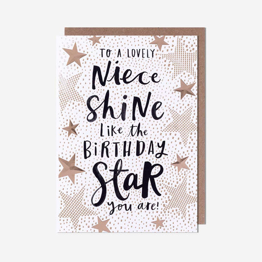 Shine Birthday Star Niece Birthday Card