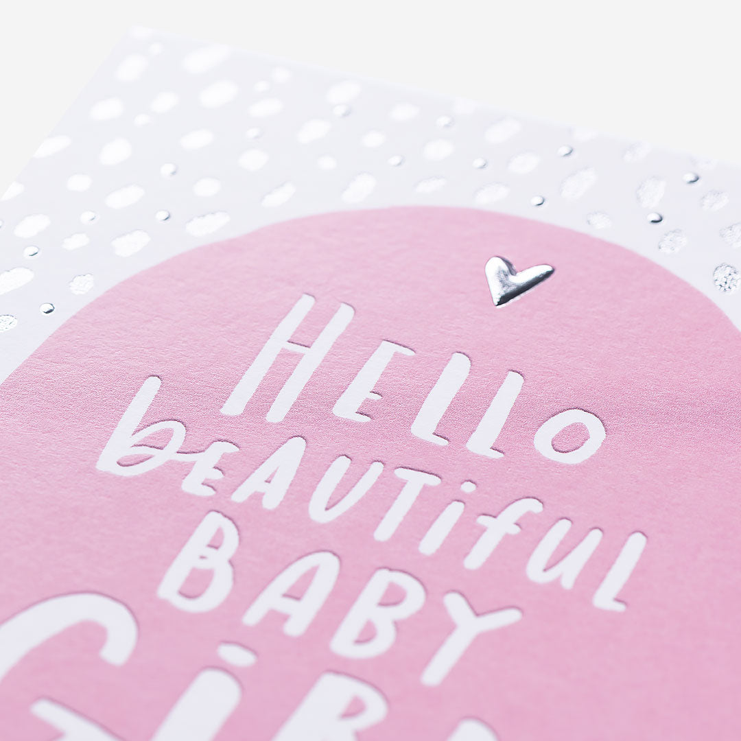 Hello Beautiful Baby Girl New Baby Girl Card