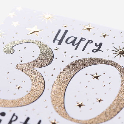 Happy 30th Stars Birthday Card
