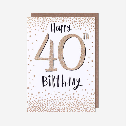 Happy 40Th Birthday Dots Card