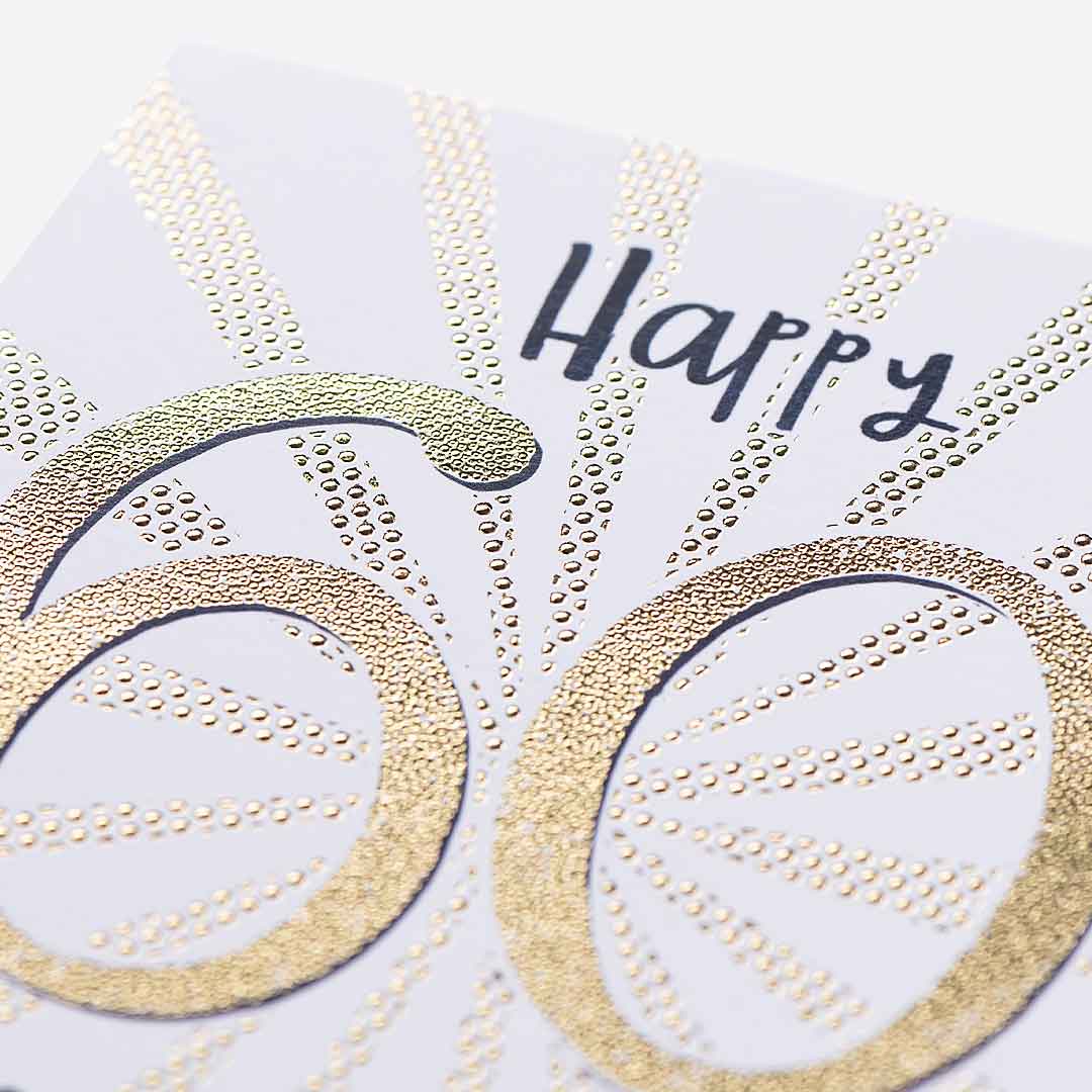 Happy 60th Gold Dots 60th Birthday Card