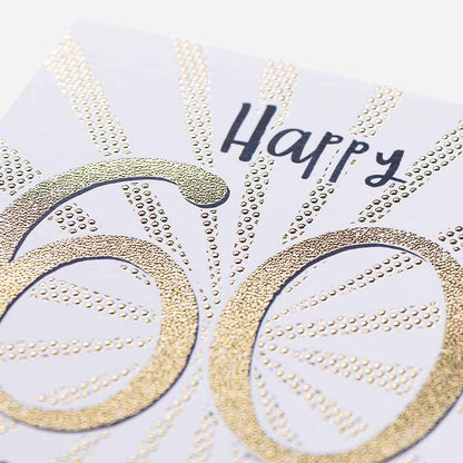 Happy 60th Gold Dots 60th Birthday Card