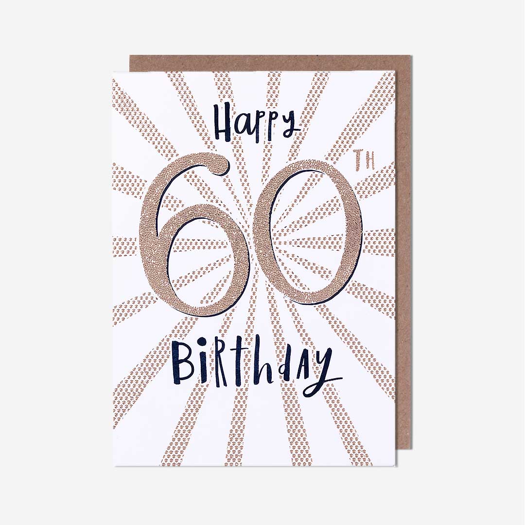 Happy 60th Gold Dots 60th Birthday Card