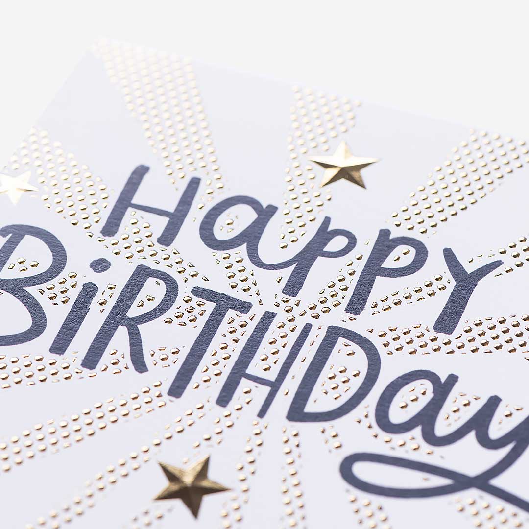 Happy Birthday Starburst Card