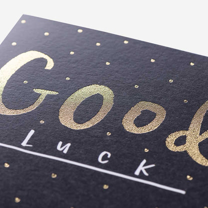 Gold Dots Good Luck Card