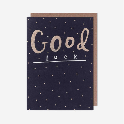 Gold Dots Good Luck Card