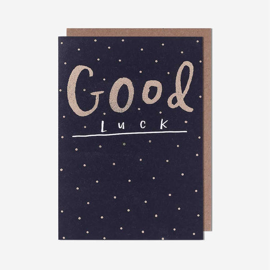 Gold Dots Good Luck Card