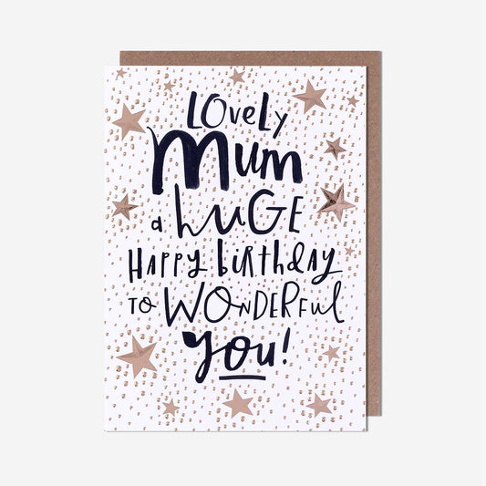 Lovely Mum Stars Birthday Card