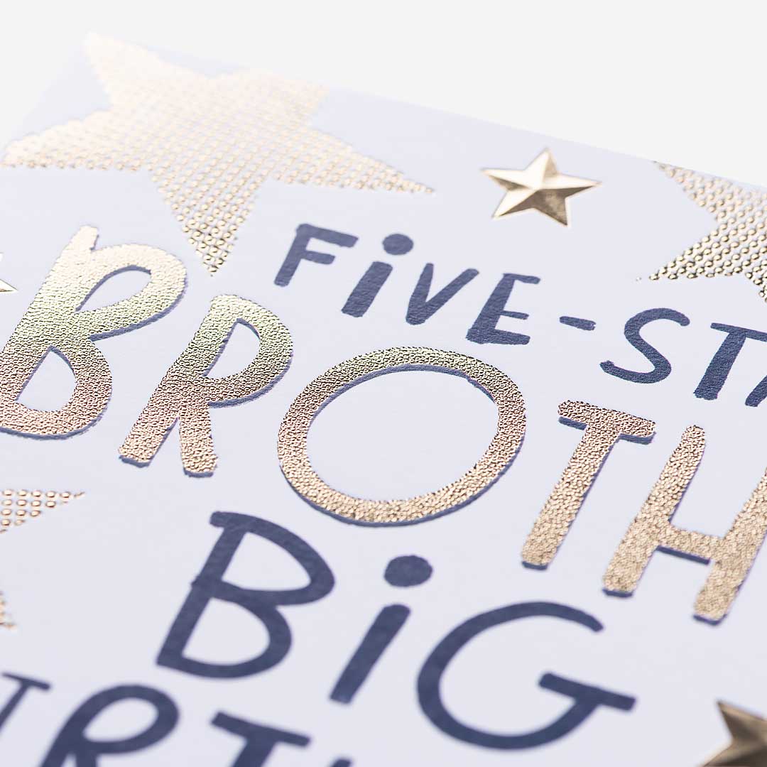 Five-Star Brother Birthday Card