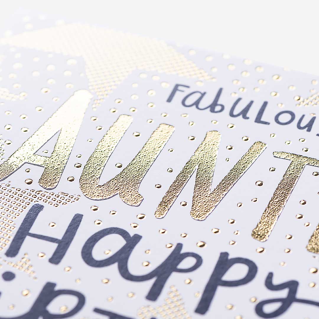 Fabulous Auntie Stars Birthday Card