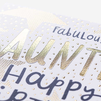 Fabulous Auntie Stars Birthday Card