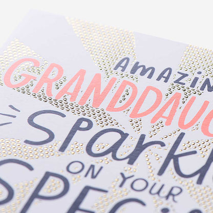 Amazing Granddaughter Sparkle Special Day  Birthday Card