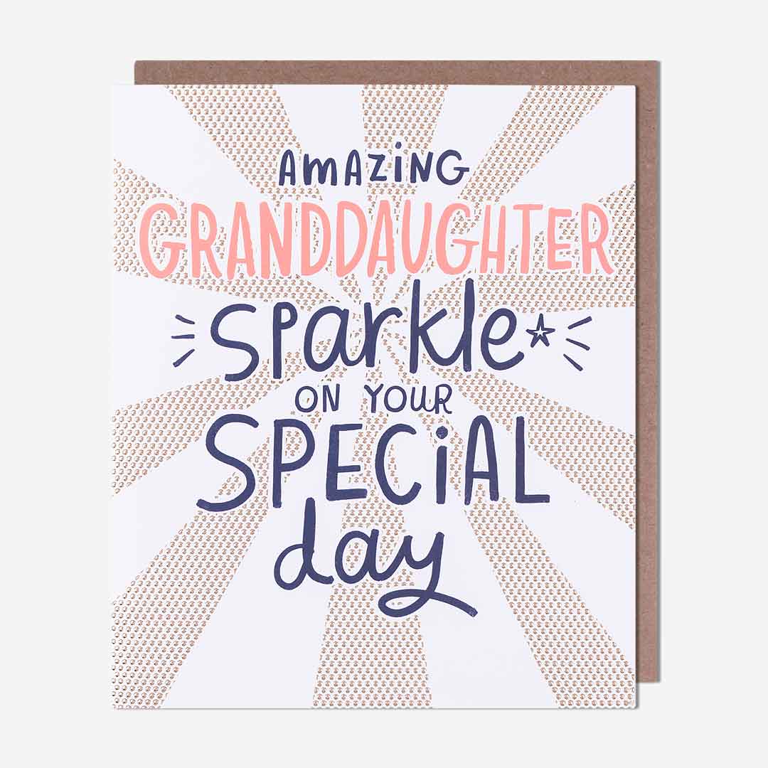 Amazing Granddaughter Sparkle Special Day  Birthday Card