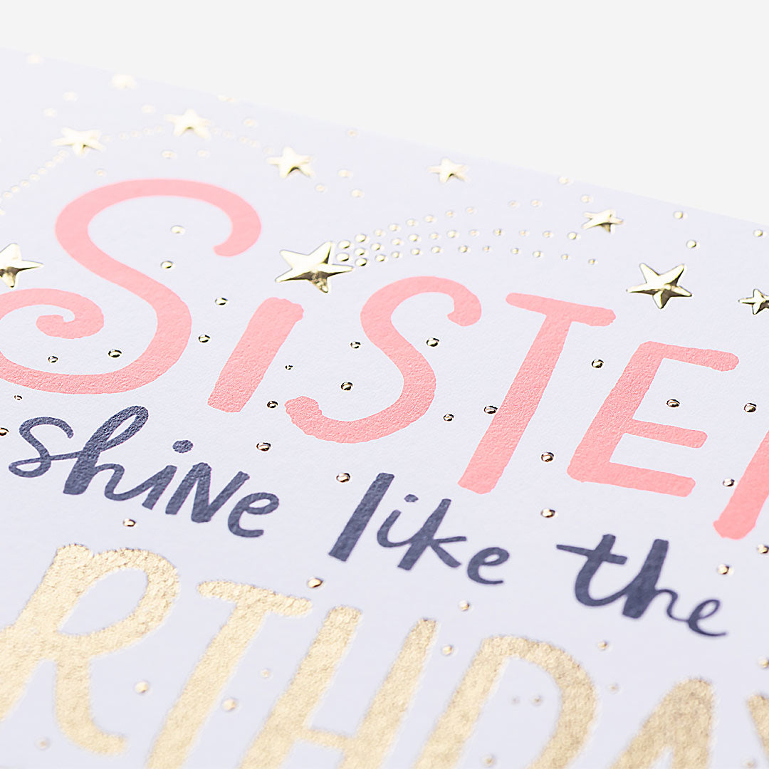 Shine Birthday Star Sister Birthday Card