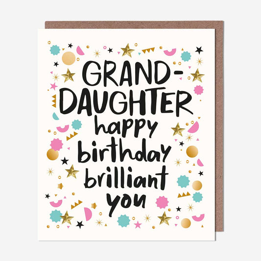 Granddaughter brilliant you icons Granddaughter Birthday Card