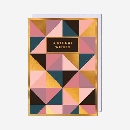 Pink Geo Birthday Card
