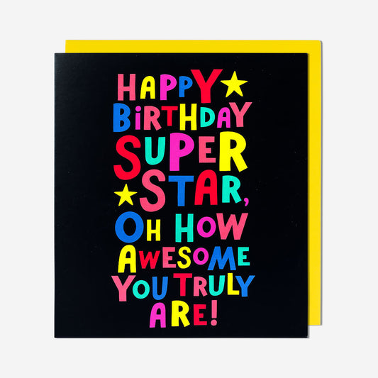 Happy Birthday Superstar Birthday Card