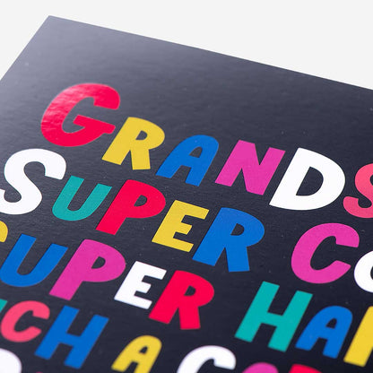 Super Cool Super Happy Grandson Birthday Card
