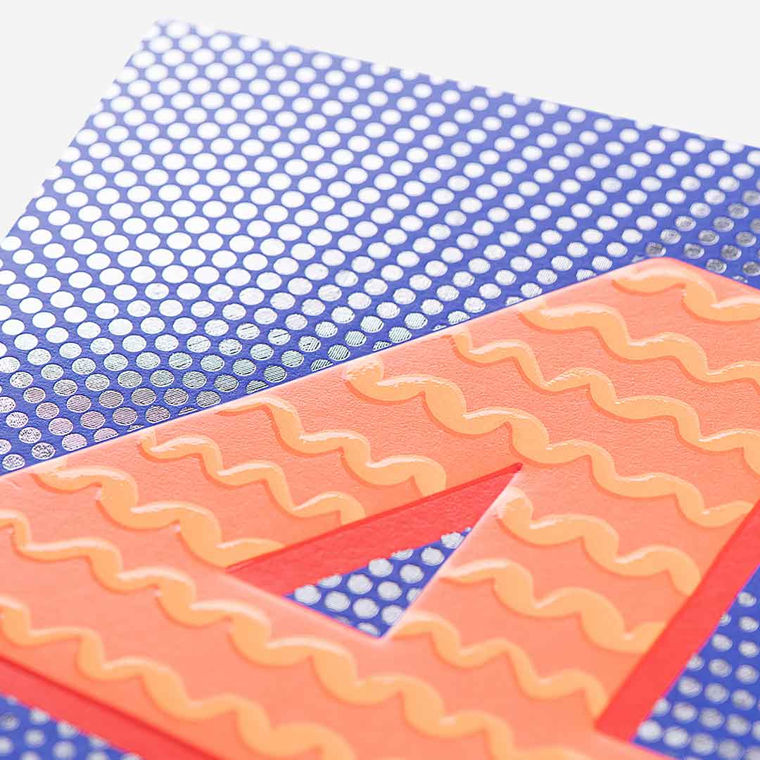Large Orange 4th Birthday Card