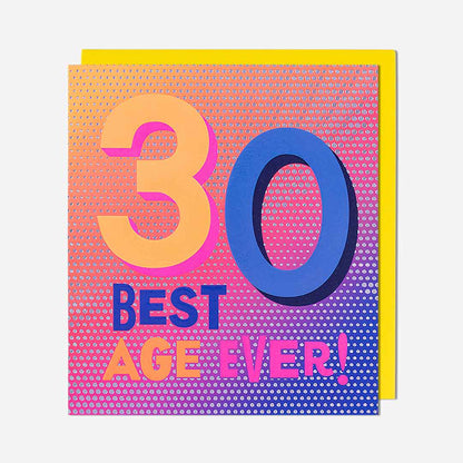30 Best Age Ever! 30th Birthday Card
