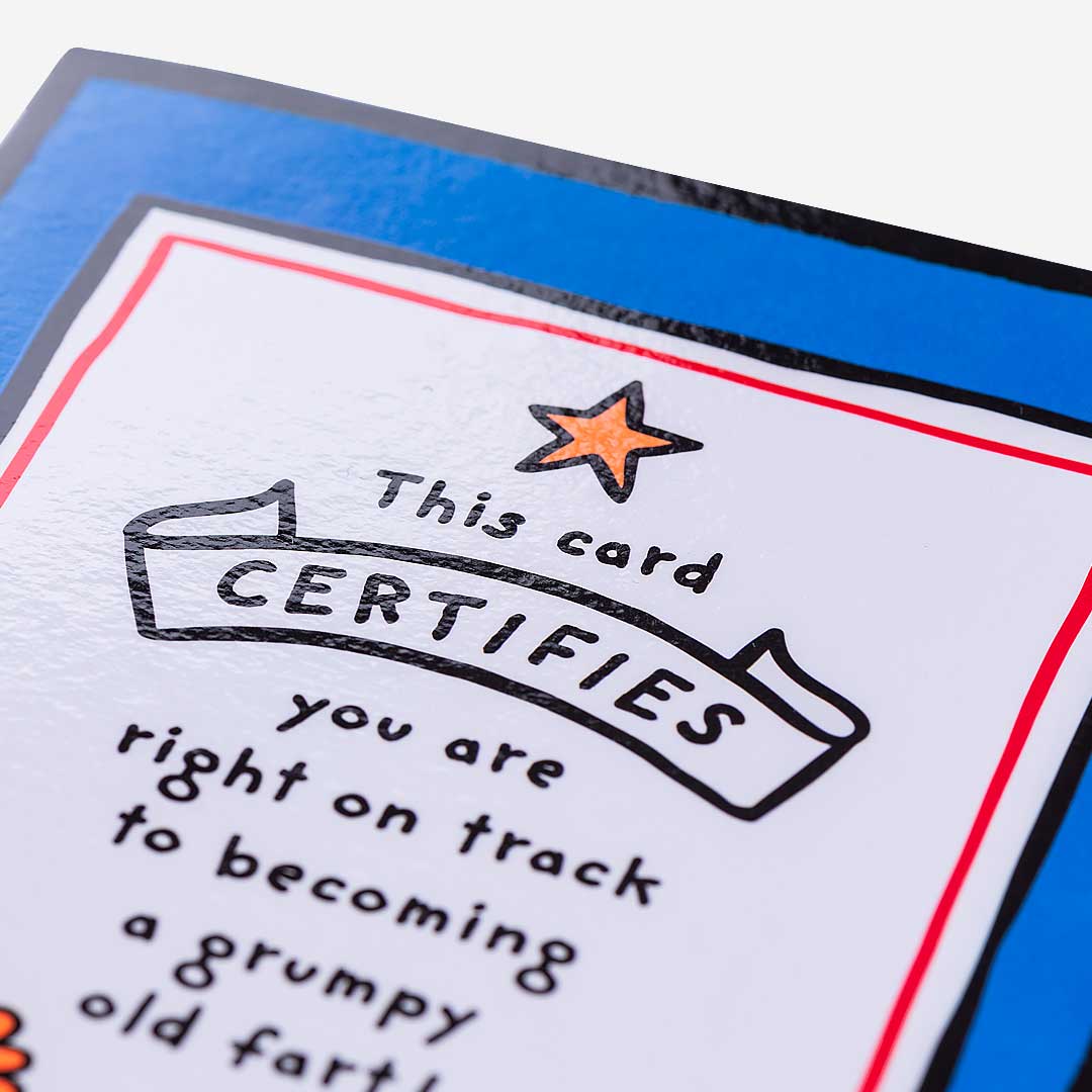 On Track Certificate Birthday Card