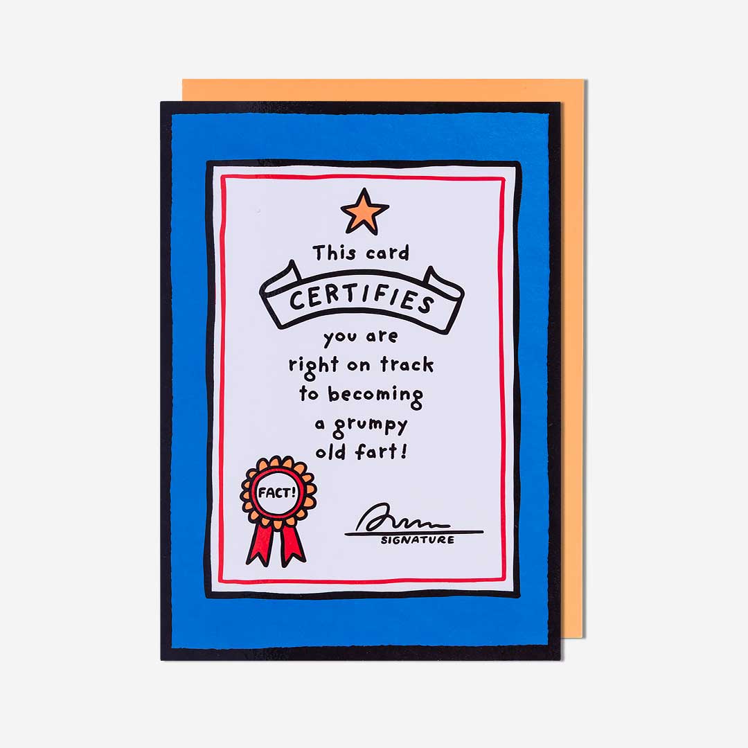 On Track Certificate Birthday Card