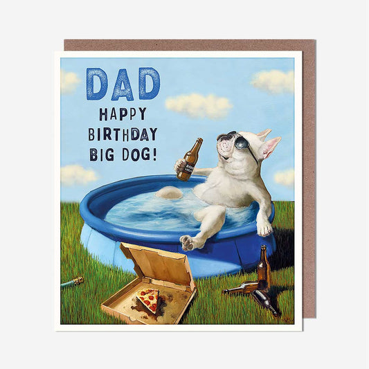 Big Dog Dad Birthday Card