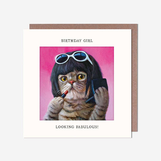 Cat Looking Fabulous! Birthday Card
