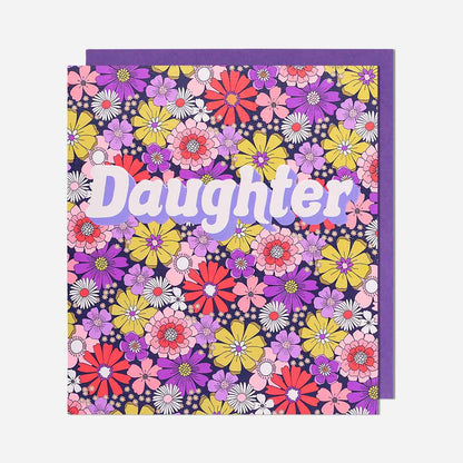 70s Florals Daughter Birthday Card