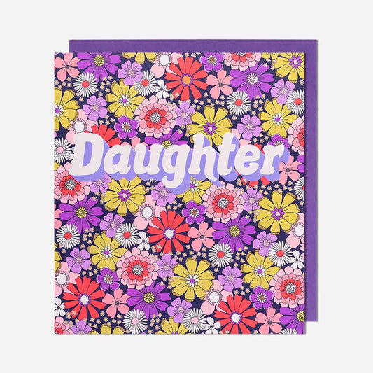 70s Florals Daughter Birthday Card