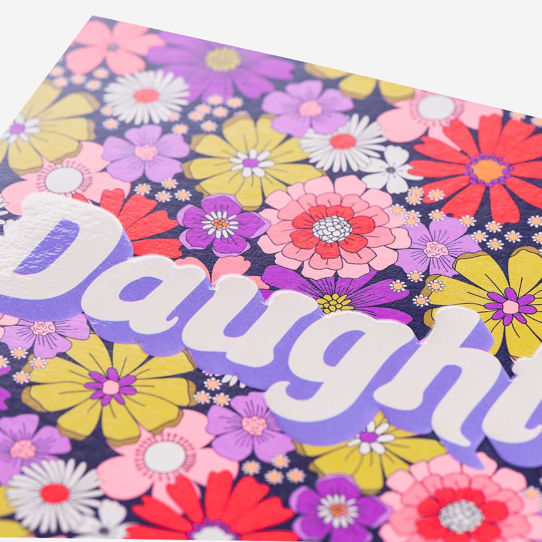 70s Florals Daughter Birthday Card