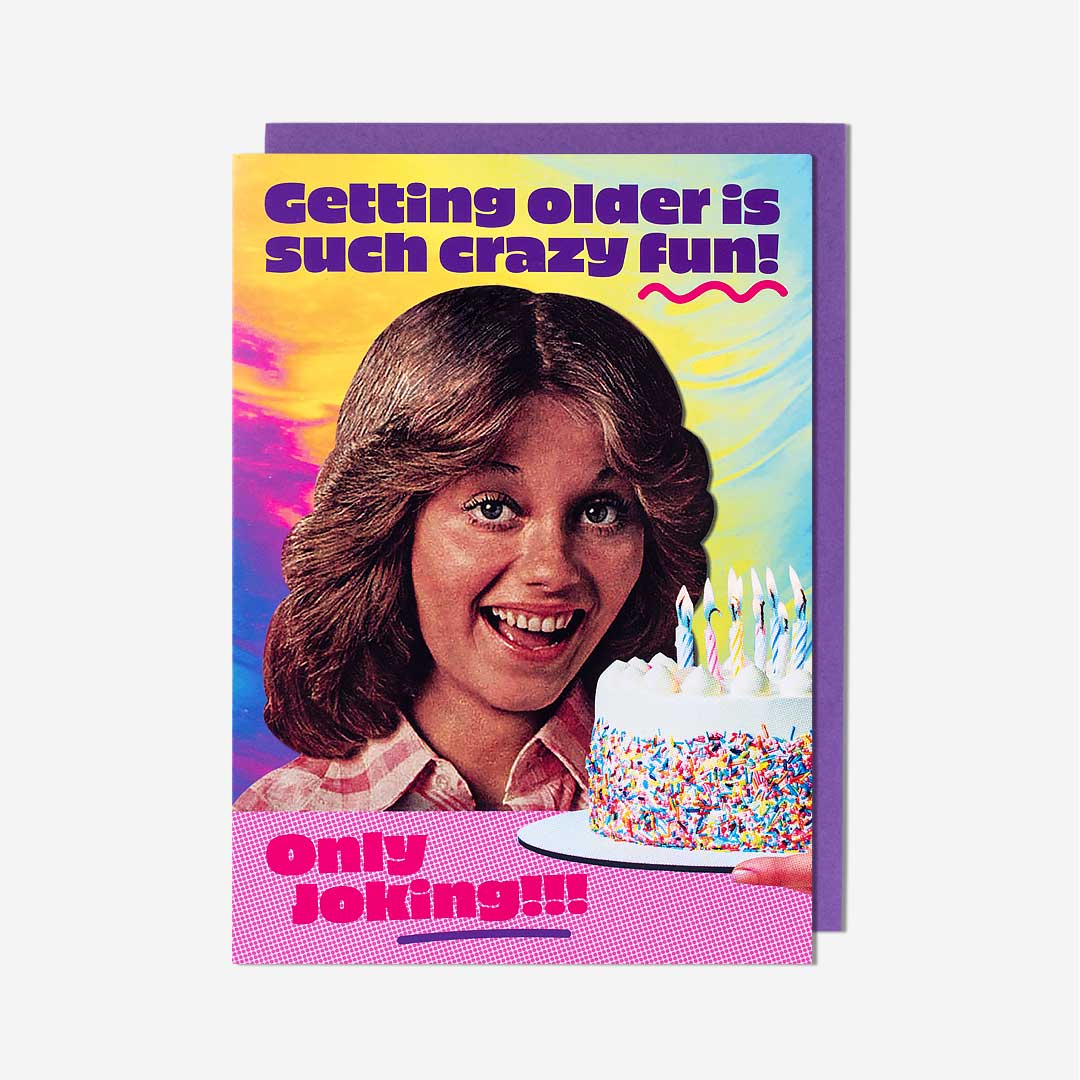 Happy Women With Cake Birthday Card