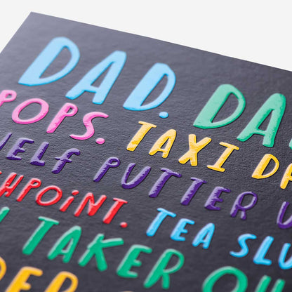 Dad, Daddy, Pops, Etc Birthday Card